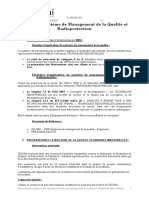 Manuel Système de Management de La Qualité Et Radioprotection