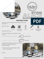 Sitting Alice Papercraft Template (PDF) Guide - Less than 40 Characters