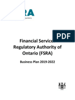 Fsra Business Plan (2019-2022) (Health Service Provider Reg Plan) Pg.31 To 34.2