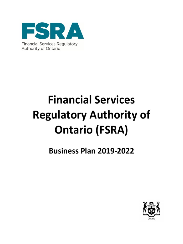 Fsra Business Plan (20192022) (Health Service Provider Reg Plan) Pg.31