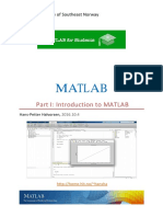 Matlab: Part I: Introduction To MATLAB