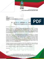 Alcalde Gobierno Autónomo Municipal de Ichoca: GADLP/SEDCAM/DIR/UTOC/NEX-0617/2022