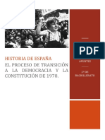 Historia de Espan-A: El Proceso de Transicio0N A La Democracia Y La Constitucio0N de 1978