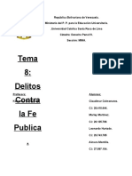 Tema 8: Delitos Contra La Fe Publica