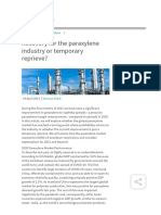 Recovery For The Paraxylene Industry or Temporary Reprieve?: Chemicals Research & Analysis