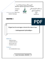 Master 1: Exposé Sur Les Ouvrages A Travers Les Cours D'eau Aménagements Hydraulique