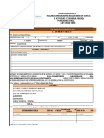 Formulario Unico Declaración Juramentada de Bienes Y Rentas Y Actividad Economica Privada Persona Natural (LEY 190 DE 1995)