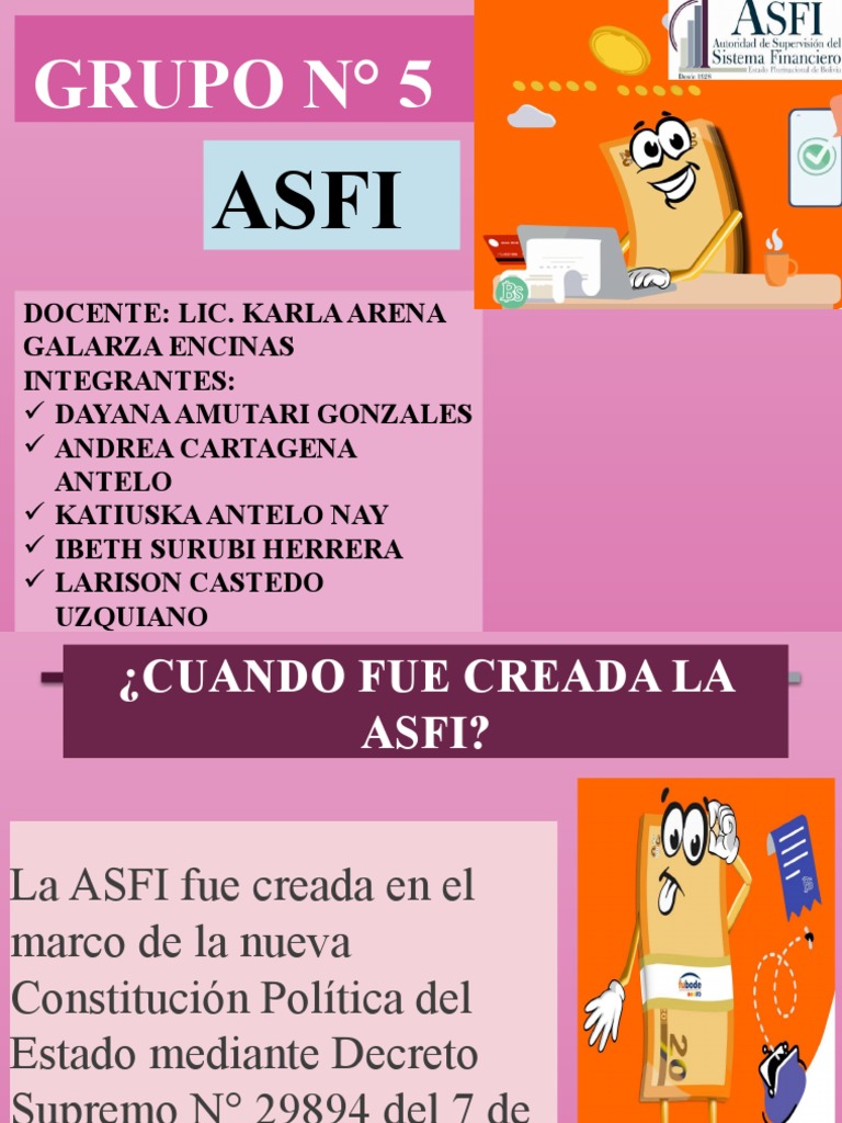 Funciones y objetivos de la ASFI | PDF | Seguro | Bancos