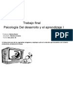 Trabajo Final Psicología Del Desarrollo y El Aprendizaje I: Profesora: Marina Boero Fecha: 2da Junio-22