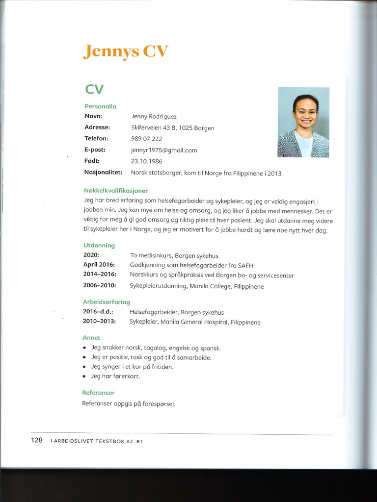 CV - Eksempler Og Informasjon | PDF