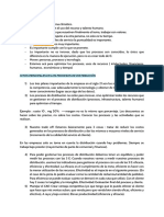 Puntos Importantes:: Hitos Principales en Los Procesos de Distribución