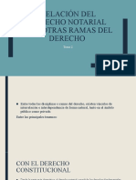 Relación Del Derecho Notarial Con Otras Ramas Del Derecho: Tema 2