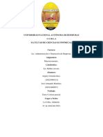 Universidad Nacional Autónoma de Honduras C.U.R.L.A Facultad de Ciencias Económicas