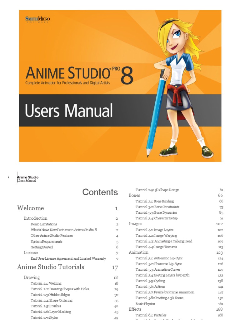 Anime Studio Pro 8 Users Manual Adobe Photoshop License