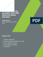 2021 Update of The Canadian CSA Z462 Electrical Safety Standard