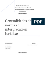 Generalidades de Las Normas e Interpretacion Júrídicas