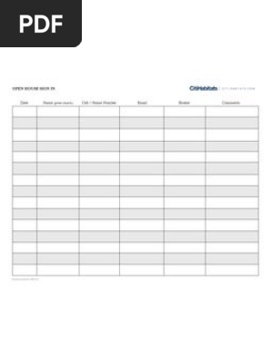 Sign in Sheet
