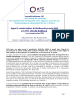 Appel À Manifestation D'intention de Projets 2023 Pour Les OSC de Droit Local