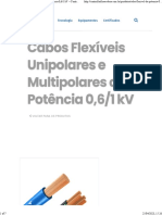 Cabos Flexíveis Unipolares e Multipolares de Potência 0,6/1 KV