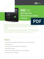 Multi-Biometric T&A and Access Control Terminal: Features