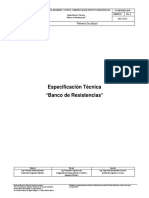 Especificación Técnica "Banco de Resistencias": "Refinería Dos Bocas"