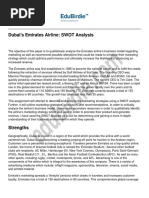 Dubais Emirates Airline SWOT Analysis