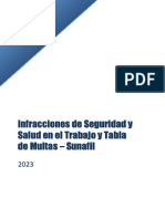 Infracciones de SST y Tabla de Multas 2023 Sunafil