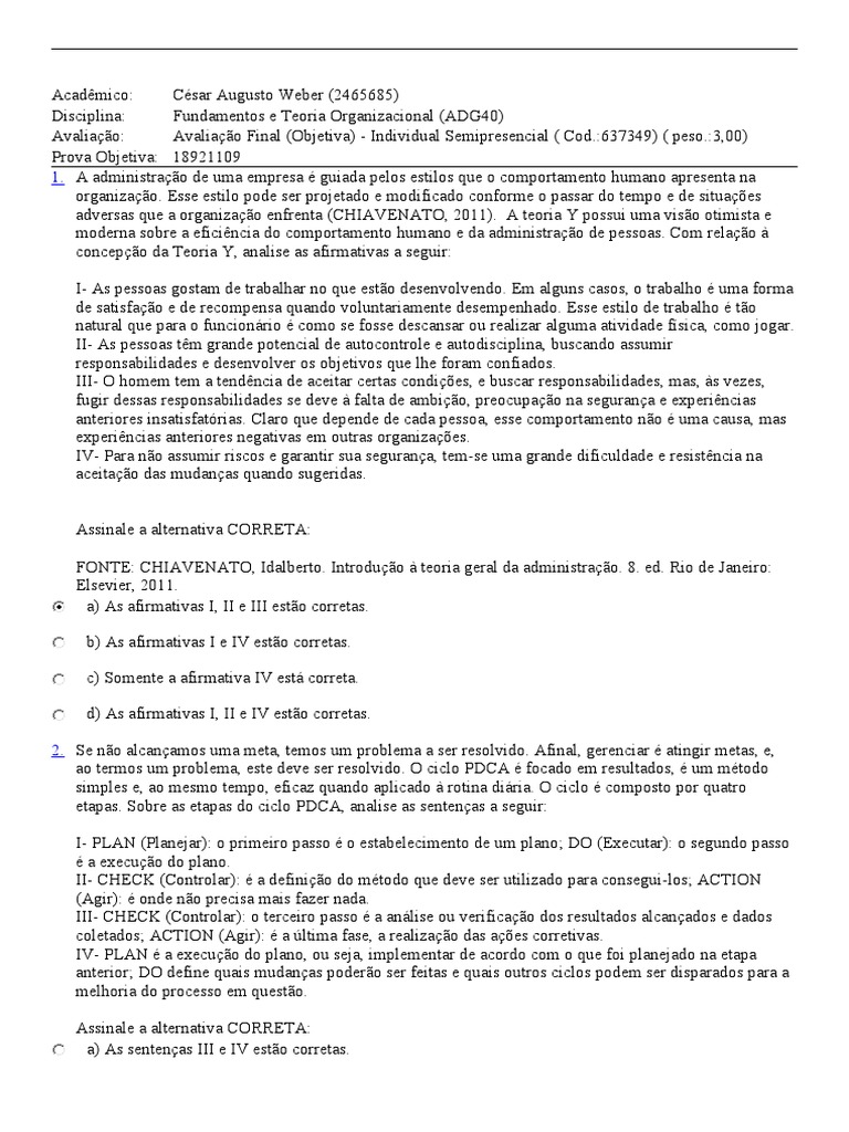 Prova III | PDF