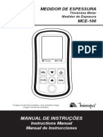Medidor de Espessura Ultra-Sônico MCE-100 Manual