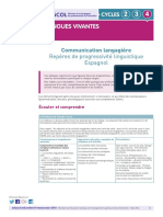 Langues Vivantes: Repères de Progressivité Linguistique Espagnol