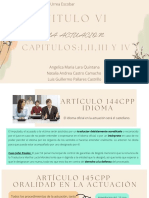 Titulo Vi. La Actuacion. Capitulo I. Oralidad en Los Procedimientos.