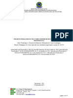 Projeto Pedagogico Do Curso Superior de Licenciatura em Matematica