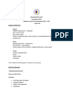 Final Exam 2022-23 Grade VIII Syllabus