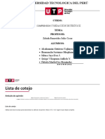 Semana 6 - Lista de Cotejo para Artículo de Opinión