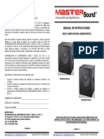 Garantía 1 año bafle subwoofer Master Sound MAHM-BOOM15A MAHM-BOOM18A