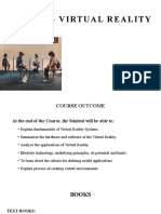 Virtual Reality Course Outcomes and Modules
