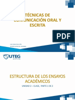 Técnicas de Comunicación Oral Y Escrita: Lcda. Sandra Garcia, Msc. Docente Autor Del Contenido