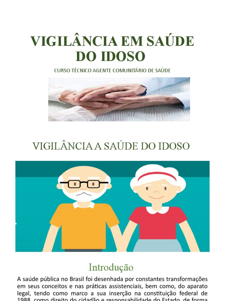 Vigilância em Saúde do Idoso: ACS e Desafios | PDF | Terceira idade ...