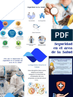 White Blue Geometric Doctor Medical Center Z-Fold Brochure