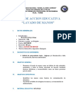 Plan de Accion Educativa "Lavado de Manos": I. Datos Generales