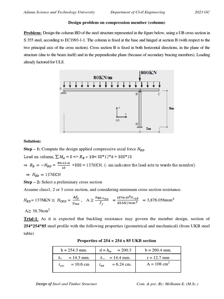 Adama Science and Technology University Department of Civil Engineering ...