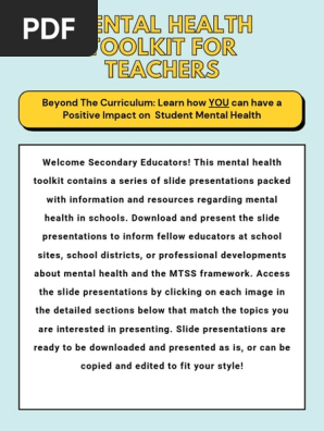 mental health toolkit