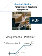 Mechanics I Statics Force System Resultants Assignments Problems