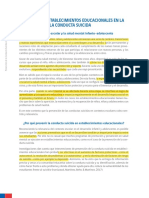 El Rol de Los Establecimientos Educacionales en La Prevención de La Conducta Suicida