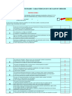 Cuestionario Caracterologico de Gaston Berger: Instrucciones