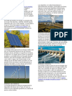 Energías renovables: fuentes naturales que se renuevan