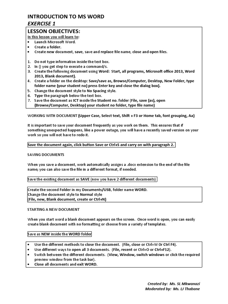 MS Word Basics: Exercises & Tips | PDF | Career & Growth | Art