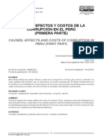 Causas, Efectos Y Costos de La Corrupción en El Perú (Primera Parte)