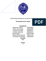 Universidad Autónoma de Santo Domingo: Promoción de La Salud Estudiante