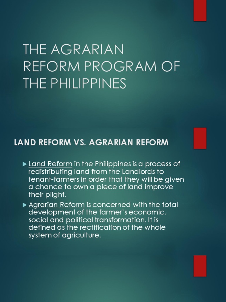 The Agrarian Reform Program of The Philippines | PDF | Economies ...